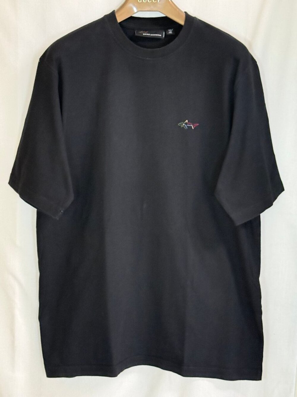 Greg Norman Men's Casual Crew Neck Short Sleeves T-Shirt - Black - XXL